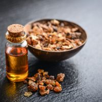 Two primary active compounds are found in myrrh, called terpenoids and sesquiterpenes, both of which have anti-inflammatory, antibacterial, anti-cancer and antioxidant effects. Its ability to soothe irritated skin makes Myrrh useful in dermatitis and acne. Myrrh has been shown in studies to be powerful against the notorious Staph Aureus which creates such havoc in our skin. It has been used for centuries in wound healing. 
Found in: Integrative Serum